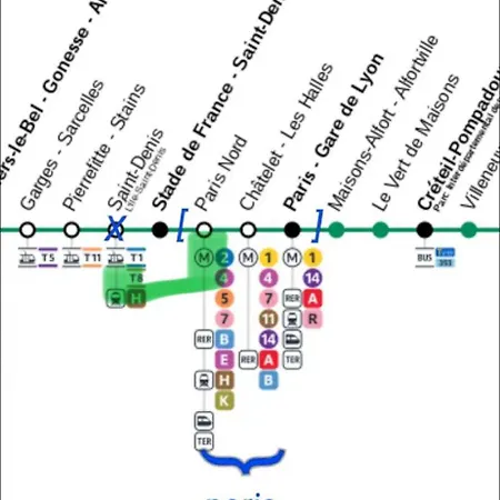 Appt A 10 Min De Paris, 15 Min A Pied Du Sdf * 생드니